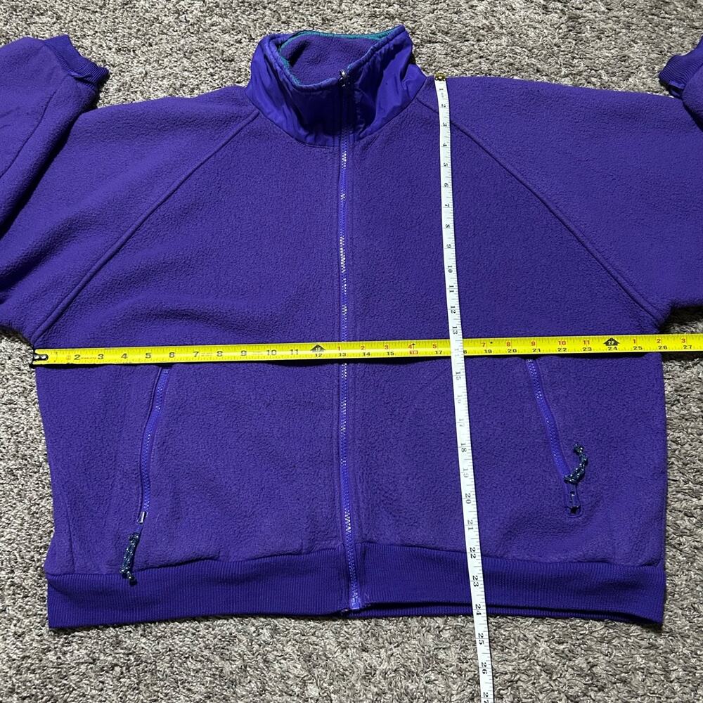 Vintage Fleece Jacket Full Zip Purple 80s 90s Ski Snow Winter Purple Medium - Picture 5 of 9